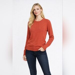 Woolovers Size XS Red Merino Wool Cashmere Sweater